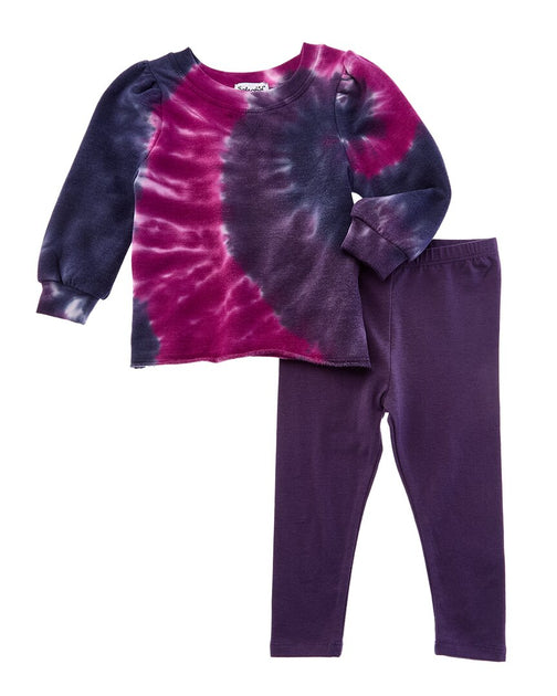 Splendid 2pc Tie-Dye Sweatshirt & Legging Set Pink 9-12 Months 2