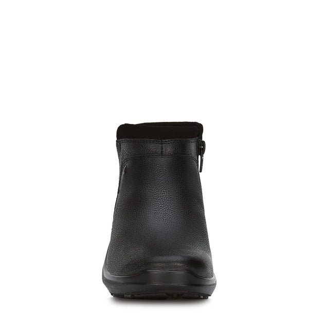 Andrea Women Leather Booties Black US 6 3