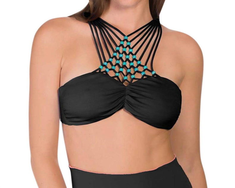 Eco Peace High Neck Bikini Top Black Medium 2