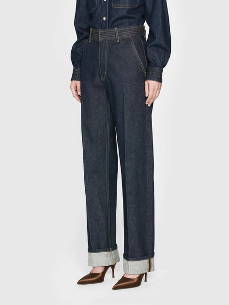 FRAME Trapunto Trouser Blue 28 3