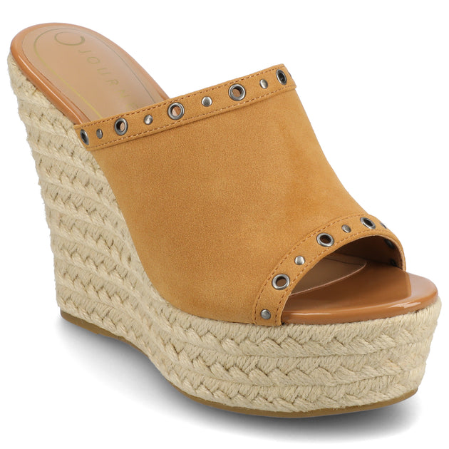 Journee Collection Yari Wedge Sandal White US 12 2