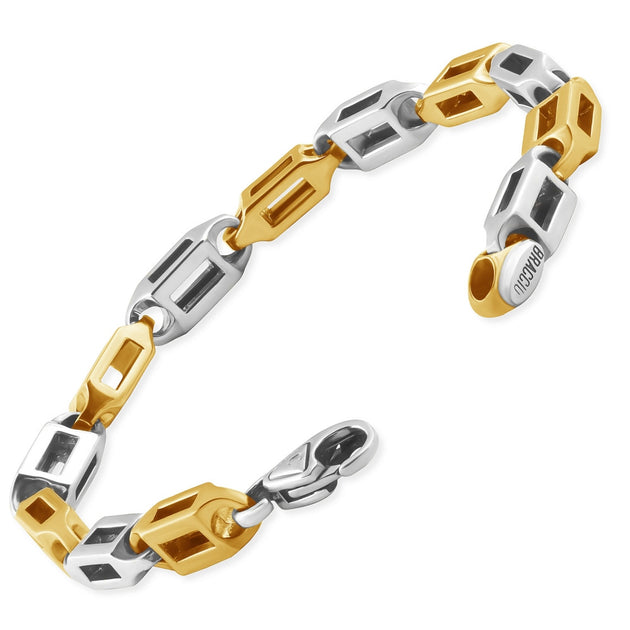 Pompeii3 Men's Link Bracelet Silver 8.5in 3