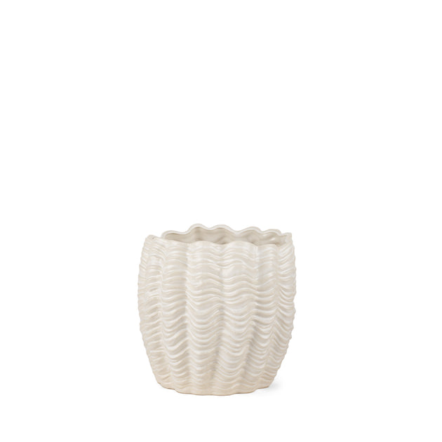 Hivvago Cylinder Ceramic Table Vase White 11in 3