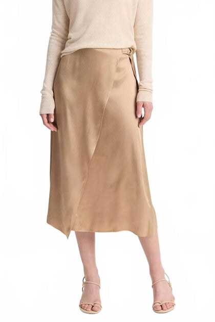 Vince Draped D-Ring Wrap Skirt Beige US 6 2