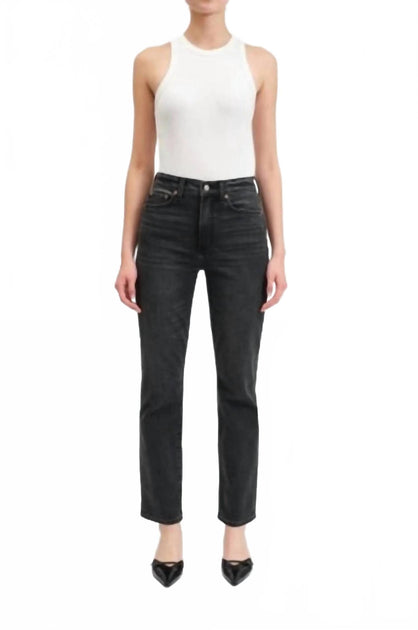 DAZE Smarty Slim Straight Jeans Black 30 2
