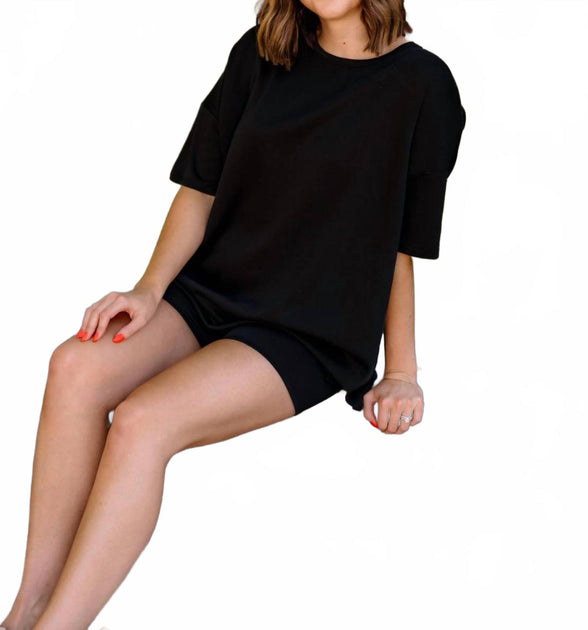 Charlotte Avery Everly Tee & Short Set Black Small 3