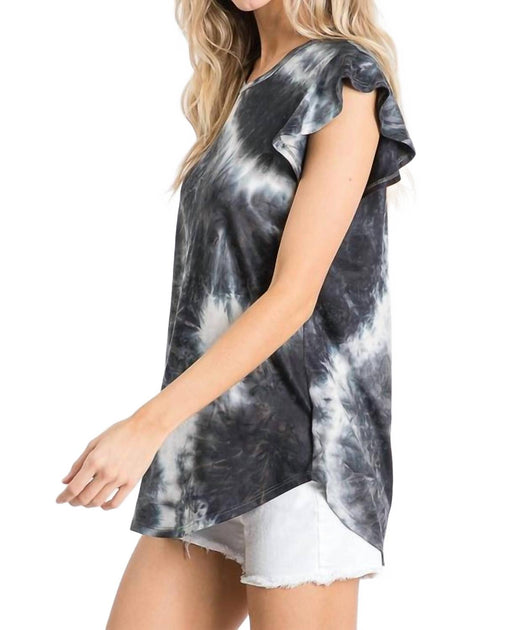 Heimish Haut Tie Dye à Volants - Plus Noir 2X 3
