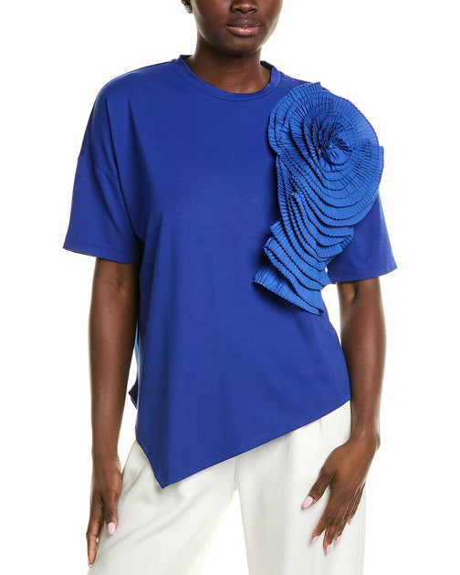 Gracia Flower T-Shirt Blue Small 2