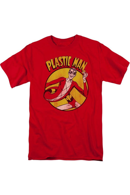 Gildan DC Comics Plastic Man Short Sleeve Tee Red Large 2