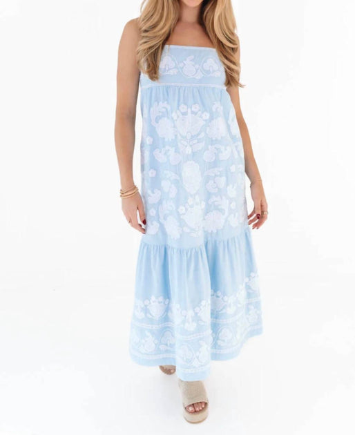 landon midi dress j.marie The Landon Midi Dress In Light Blue