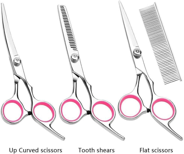 PEDORA Pet Dog Grooming Scissors Kit Silver 4