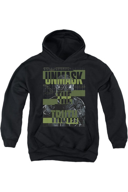 Gildan The Batman Unmask The Truth Hoodie Black Large 2