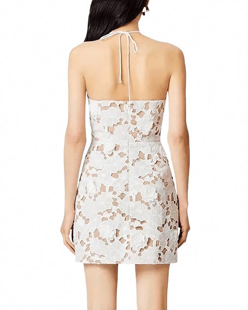 Elliatt Women's Seafarer Lace Halter Neck Mini Dress - White - Size S Elliatt Women's Seafarer Lace Halter Neck Mini Dress - White - Size S