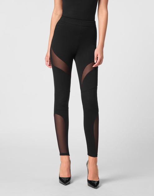 Philipp Plein Biker Leggings Black Small 4