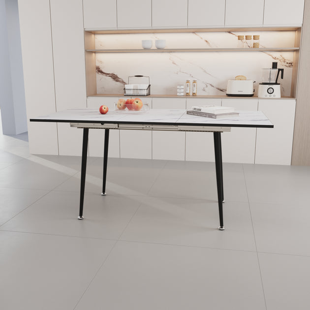 Streamdale Expandable Dining Set Brown 4