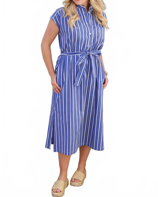 Suncoo Cara Shirt Dress Blue Small 2