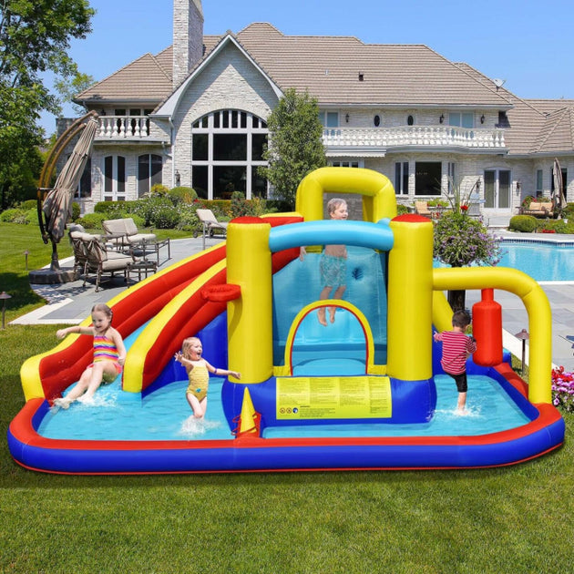 Hivvago 7-in-1 Inflatable Water Slide Blue 3