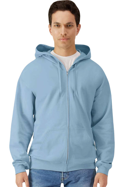 Gildan Softstyle Full-Zip Hooded Sweatshirt Blue 4XLarge 3
