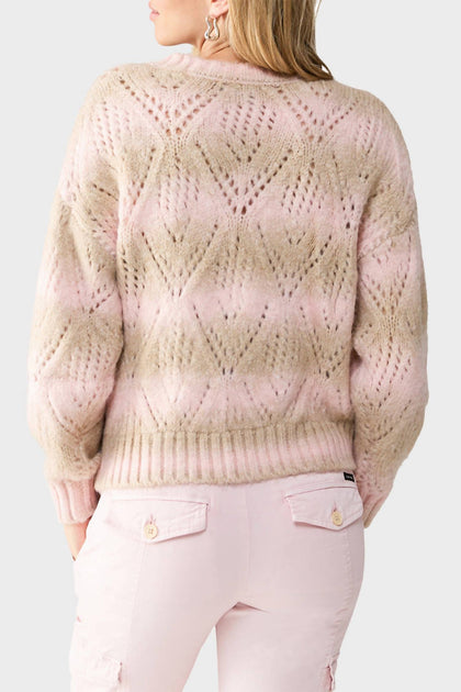 Sanctuary Pointelle Sweater Pink XXLarge 3