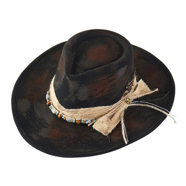 FASHNZFAB Western Cowgirl Fedora Hat Multi 3