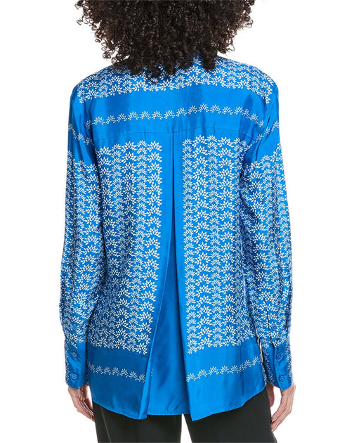 Toccin Annika Button Down Shirt Blue US 6 3