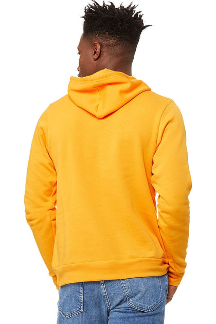 Bella + Canvas Unisex Pullover Polycotton Fleece Hooded Sweatshirt Yellow Large 3