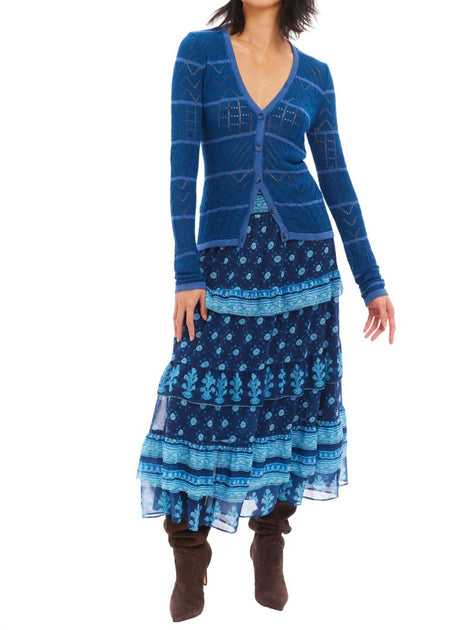 Allison New York Gloria Cardigan Blue Medium 3