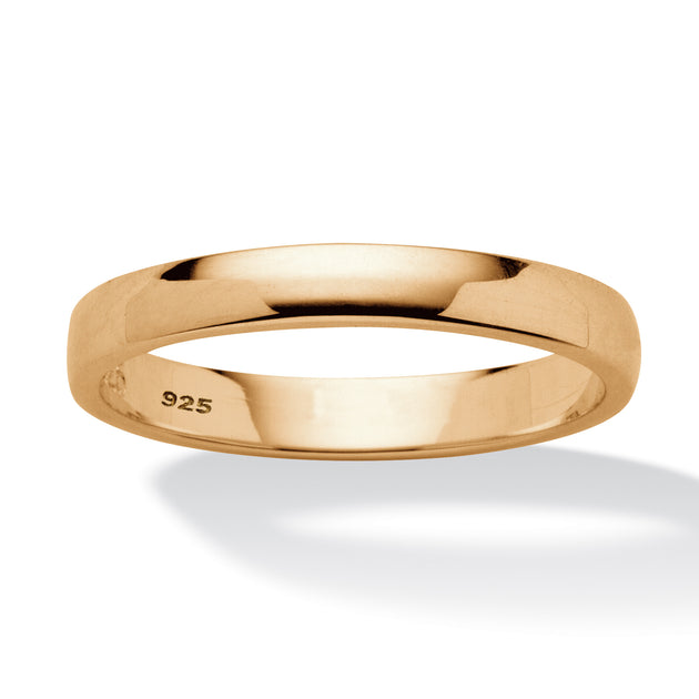 Palm Wedding Band Gold-Plated Sterling Silver US 12 2