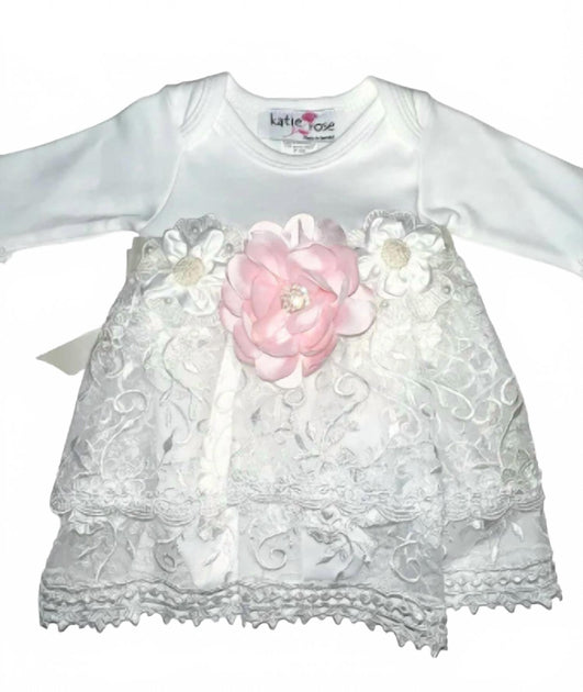 Katie Rose Mya Dress Silver Newborn 3
