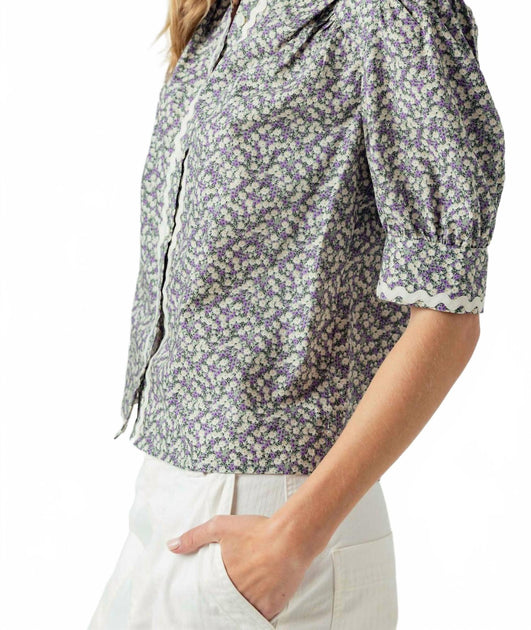 sundays Klariza Bloom Shirt Green XS 4