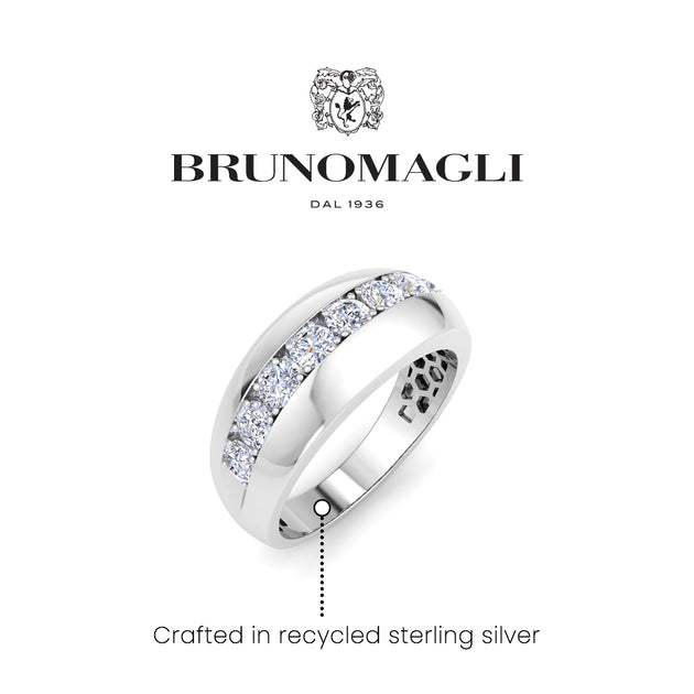 Bruno Magli Classic Lab Grown Diamond Ring Silver US 11 4
