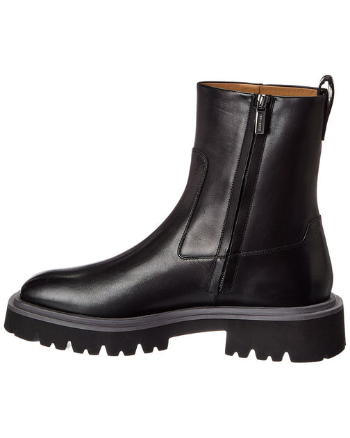 Salvatore Ferragamo Fulvio Leather Bootie Black US 10 3