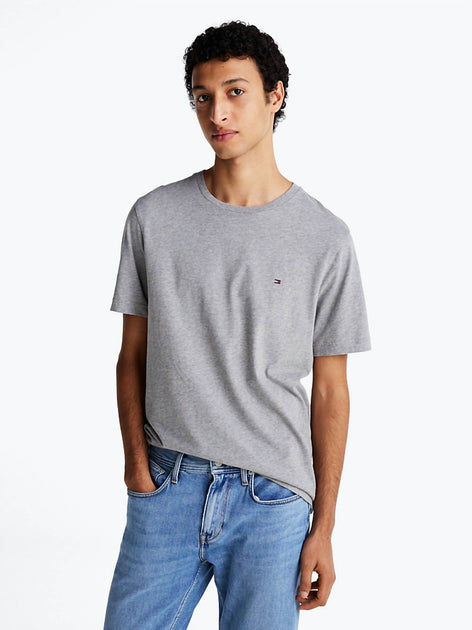 Tommy Hilfiger Flag Crew Neck T-Shirt Grey Small 2