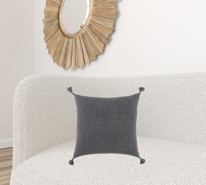 Hivvago Throw Pillow Black 51x51x16cm 2