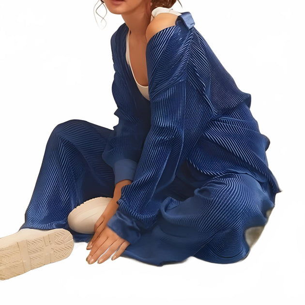 Main Strip Velvet Over Shirt Blue Small 3