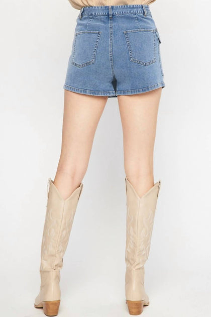 entro Denim Cargo Skort Blue Large 4