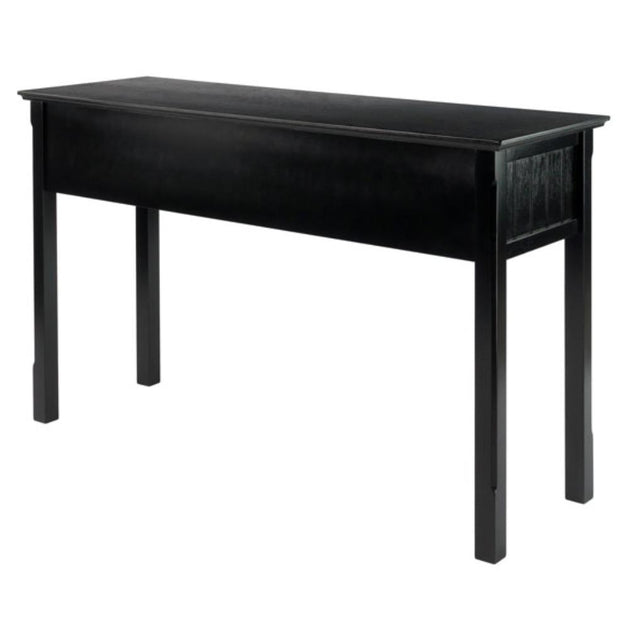 Hivvago Timber Console Table Black 4