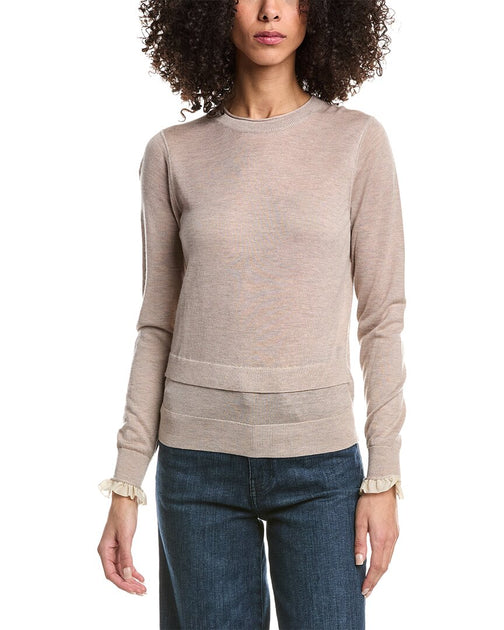 3.1 Phillip Lim Faux Layered Pullover Beige S 2
