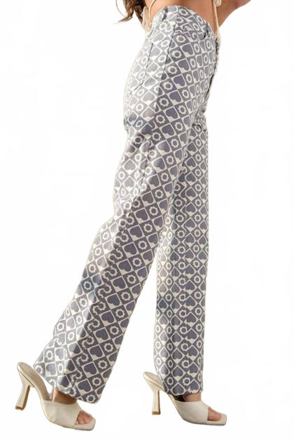 Papermoon Remi Heart Check Hose Grau Large 4