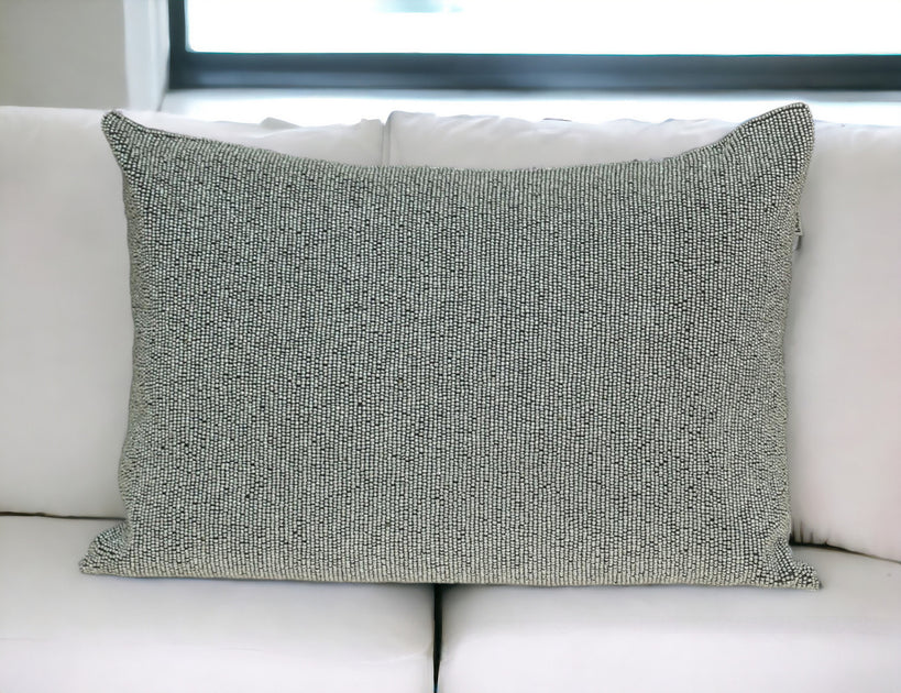 Coussin Décoratif Perles Argent Hivvago 2