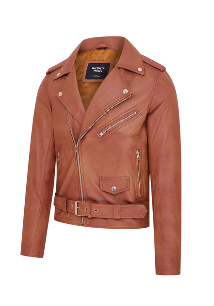 Infinity Classic Brando Leather Biker Jacket Black XXL 4