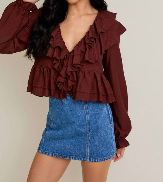 LE LIS Jenae Blouse Red XSmall 2