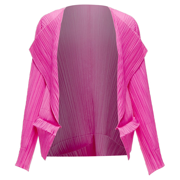 Issey Miyake Pleats Please Cardigan Rose 2