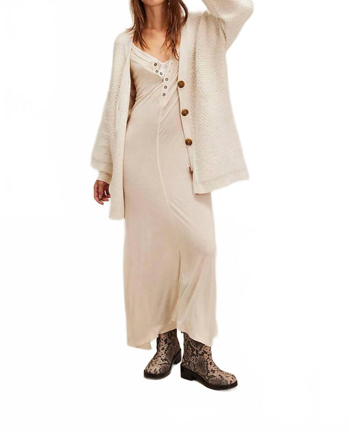 Free People Herringbone Stitch Kimono Pullover Beige Klein 2