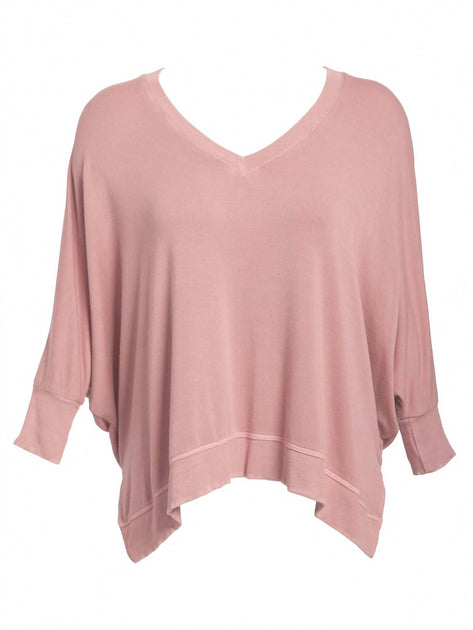 LVHR Sabina V Neck Top Pink Large 2