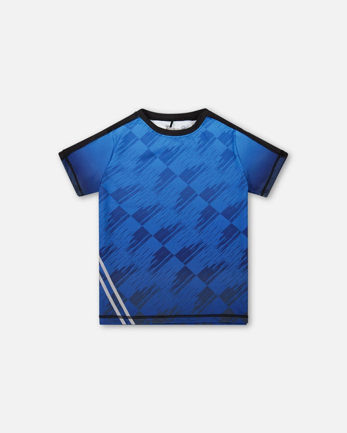 Deux par Deux Printed Athletic Top Blue And Black Blue US 5T 2