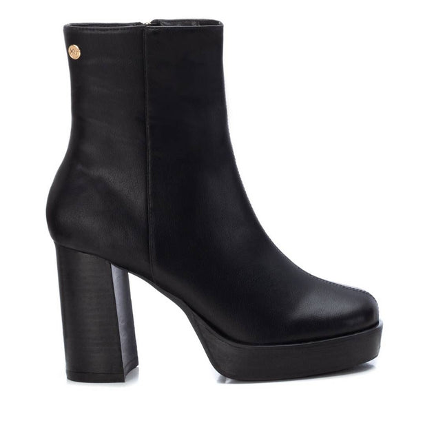 XTI Women Block Heel Booties Black US 9.5 3