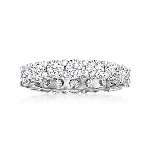 Ross-Simons 3.60ct CZ Eternity Band Silver US 10 2