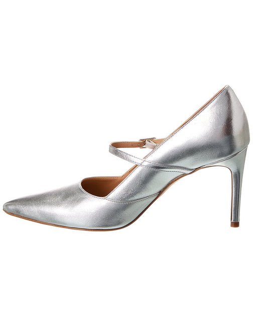 M by Bruno Magli Panna Leather Pump Silver US 9.5 3