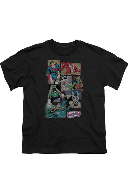 Gildan DC Comics Justice League Short Sleeve T-Shirt Black Medium 2